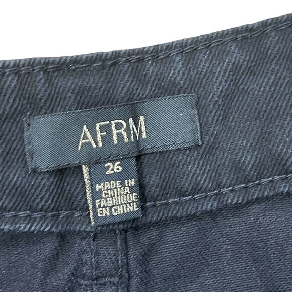 AFRM Black Distressed Straight Leg Jeans Cyrus Women’s Size 26 - Picture 4 of 6